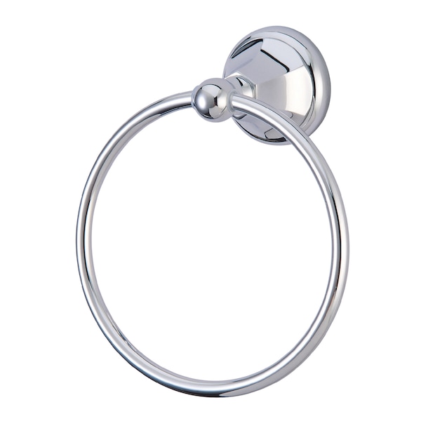 Metropolitan 6" Towel Ring, Polished Chrome